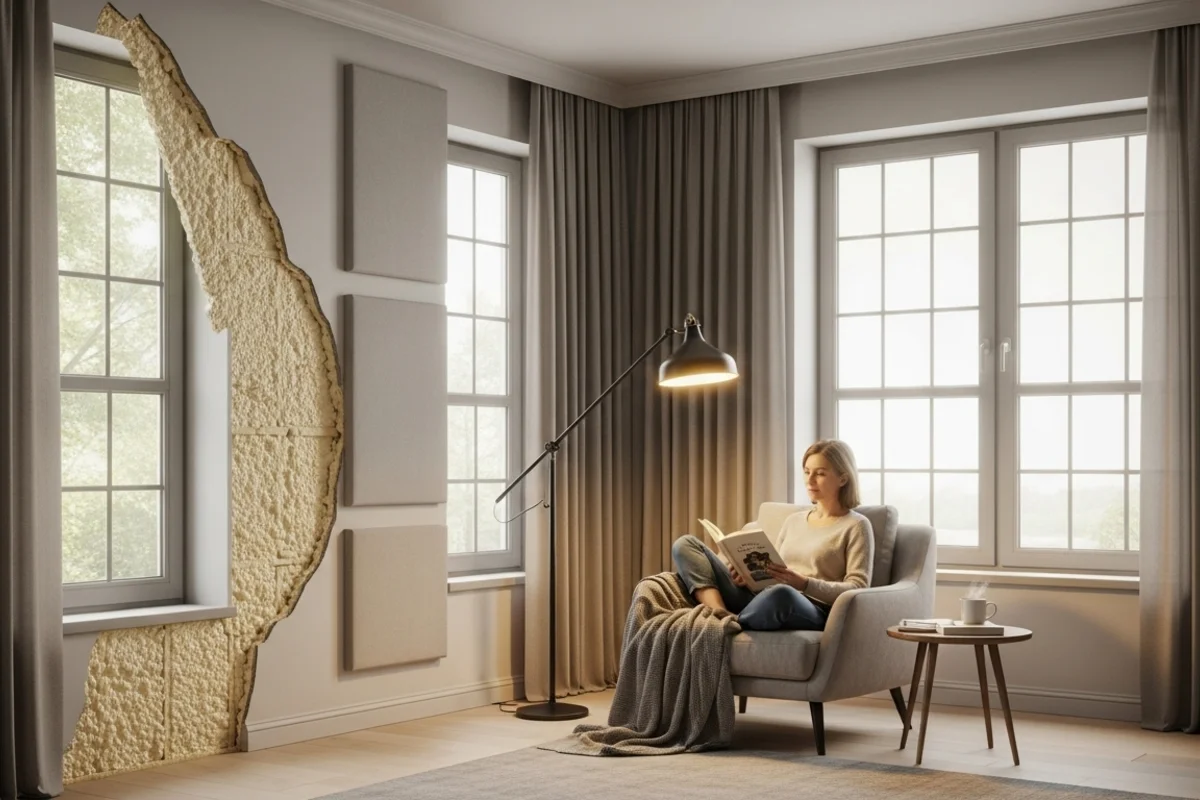 Quiet peaceful home with soundproof insulation