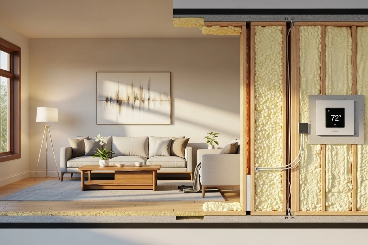 Smart home with efficient insulation technology