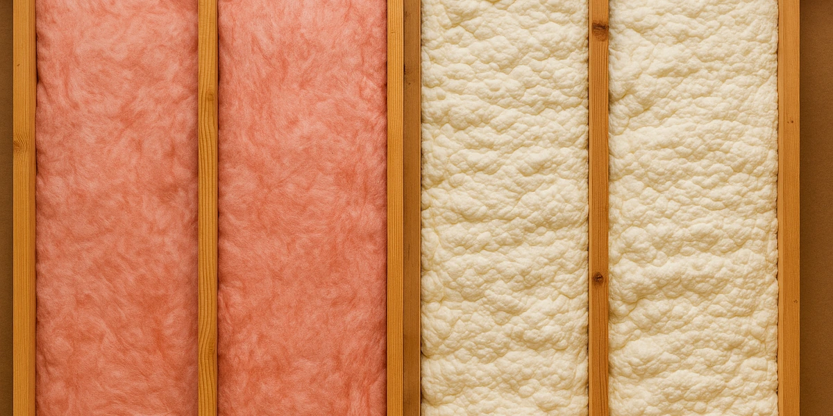 Professional spray foam vs fiberglass insulation comparison